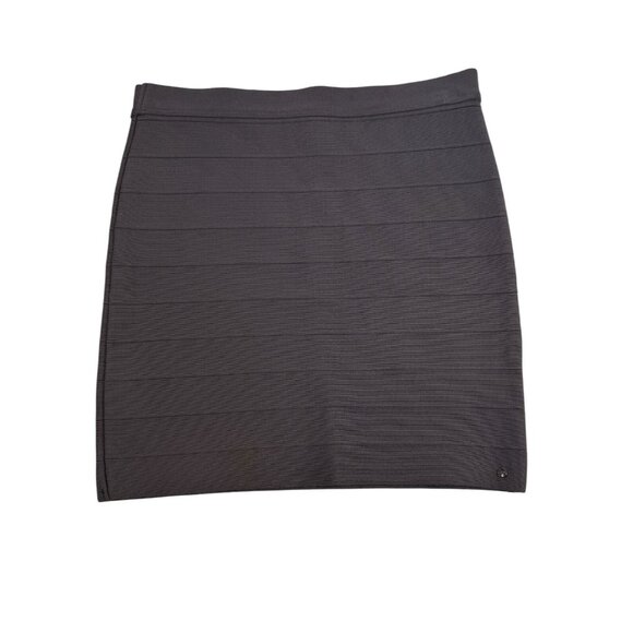 Guess Bandage Gray Mini Pencil Skirt Size M BodyCon Y2K Minimalist - Picture 2 of 11